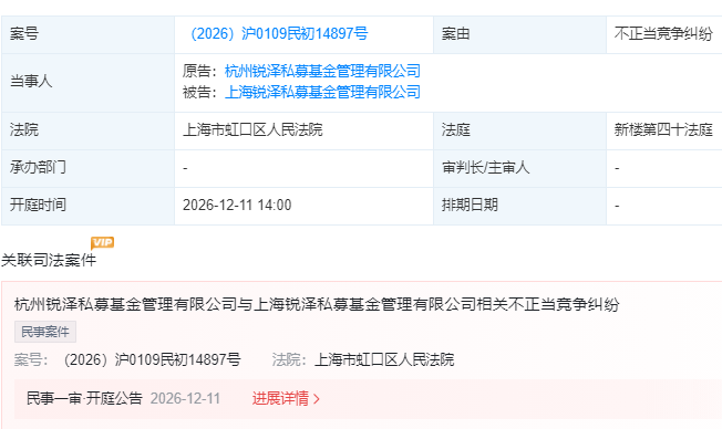 视频|杭州锐泽起诉上海锐泽，打响“名字保卫战”，量化老手贾雨心PK公募老将陈觉平，你挺谁？